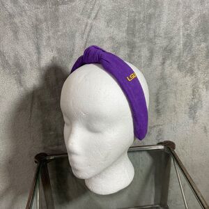 Emerson Street LSU Tigers Women's Knot Headband purple linen blend EUC